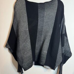 Philosophy Black and Gray Striped slouchy sweater - NEW